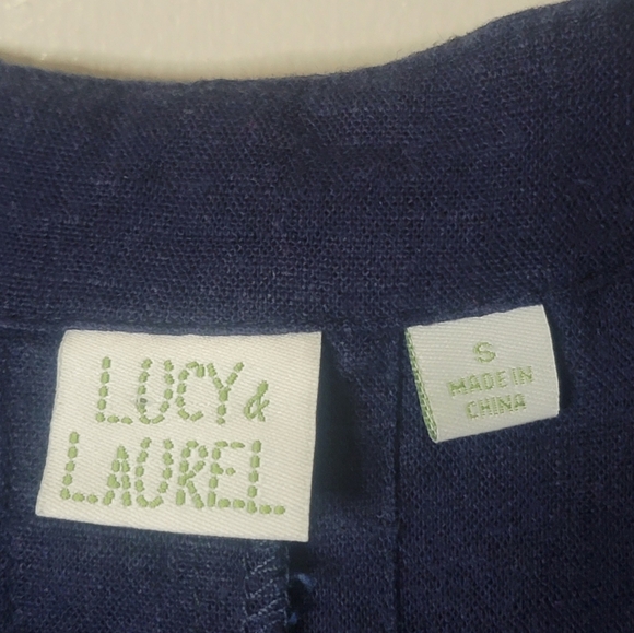 Lucy & Laurel Royal Blue Dress w Pockets - Picture 3 of 5